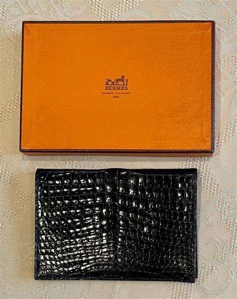 portefeuille hermes crocodile|hermes alligator wallet crocodile.